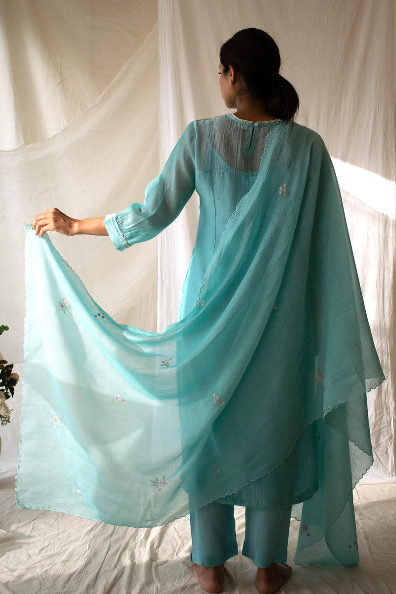 Teal Miniature Dupatta