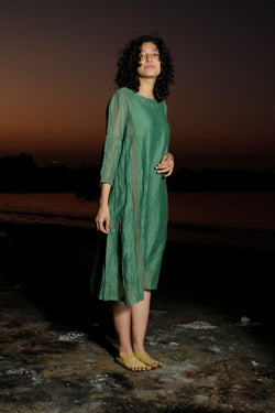 Bottle green maku dress