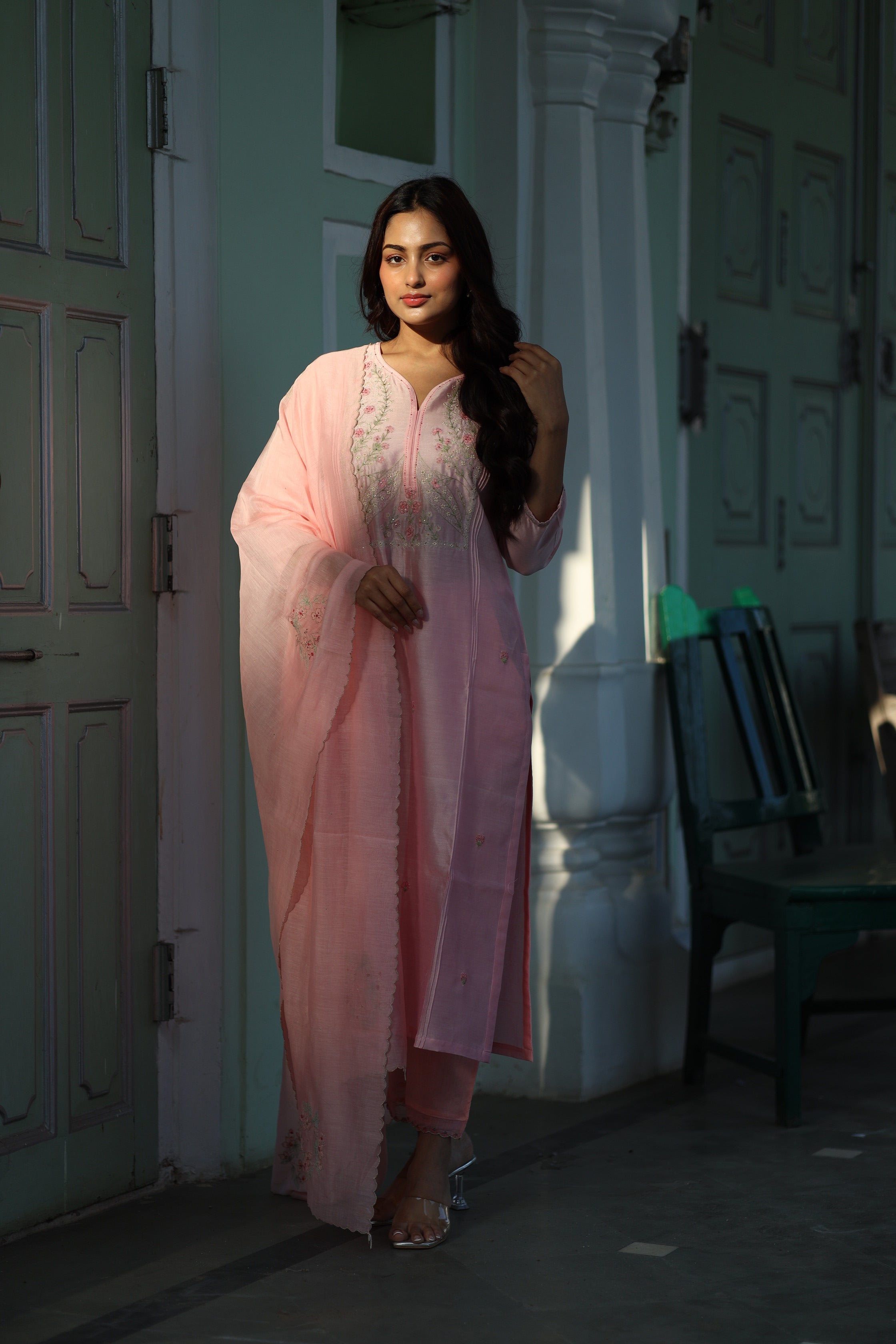 Blush pink Half Lily Suit set
