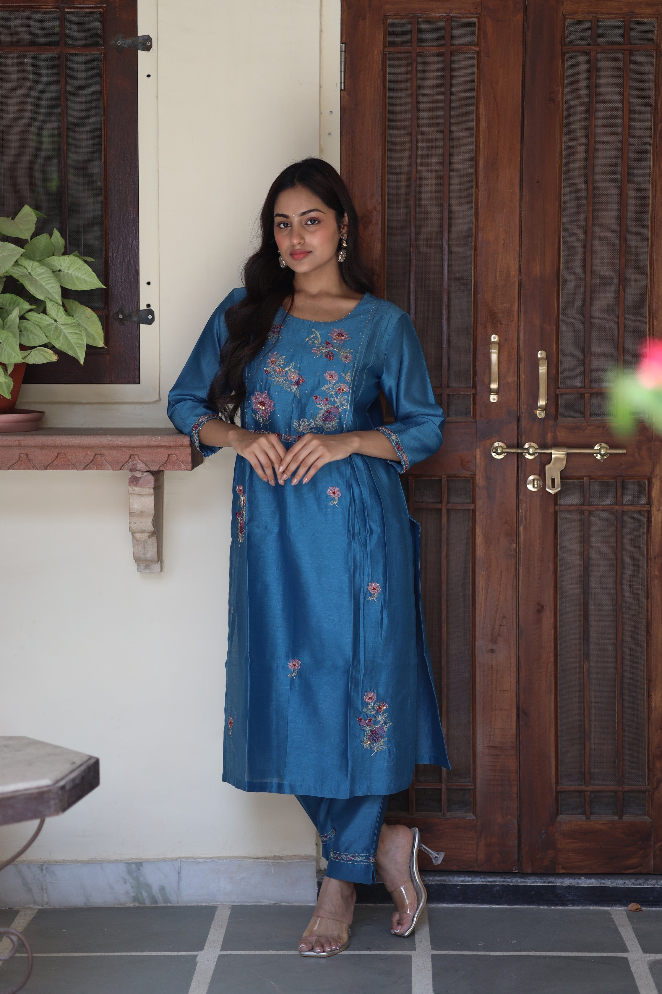 Prussian blue Dream garden Suit Set