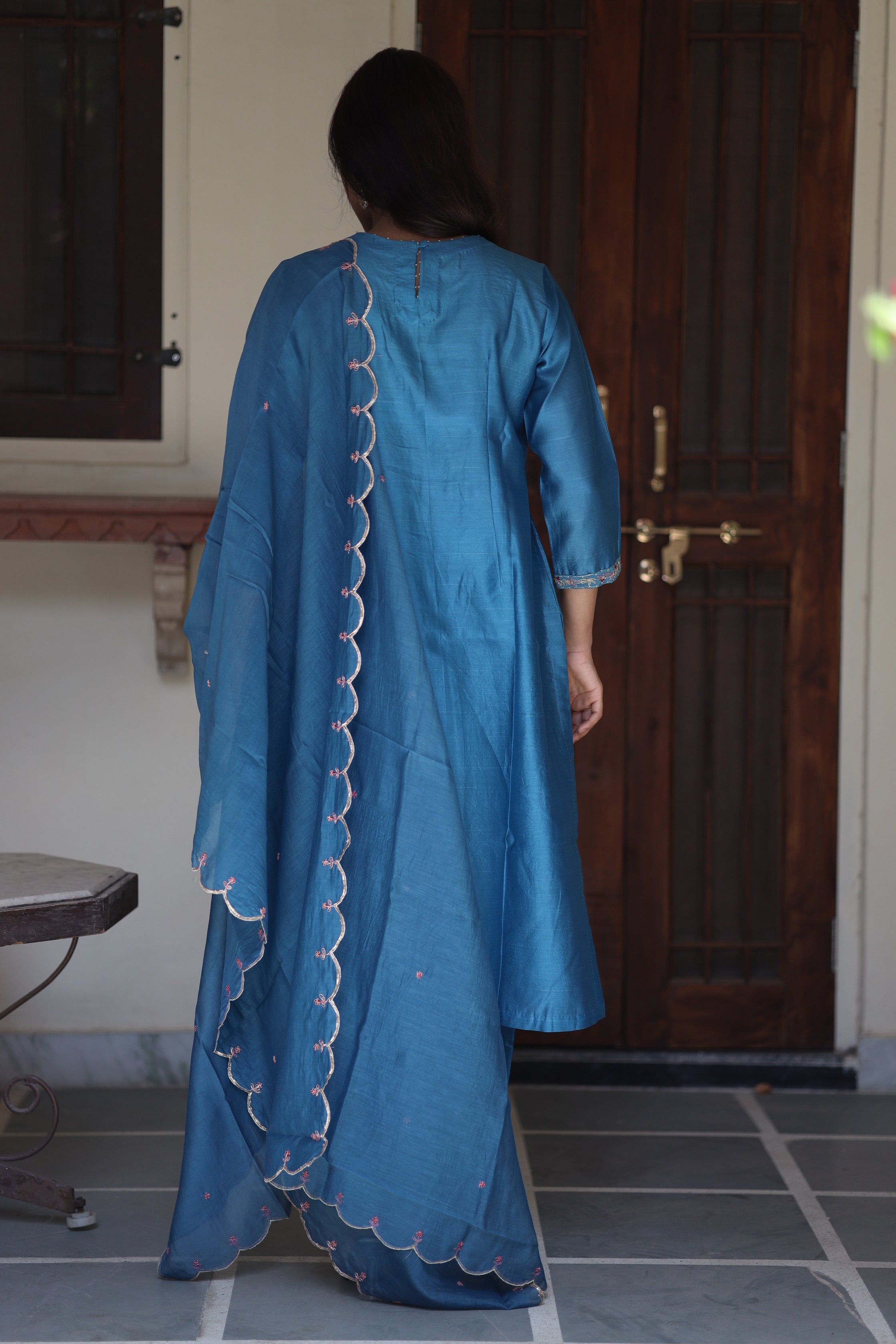 Prussian blue Dream garden Suit Set