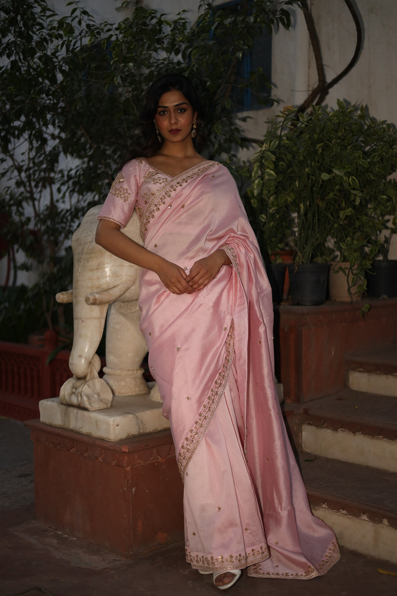 Blush Pink TATWA Heritage saree