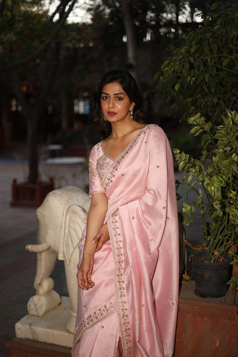 Blush Pink TATWA Heritage saree