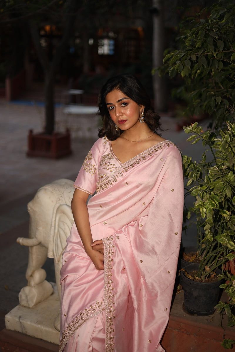 Blush Pink TATWA Heritage saree