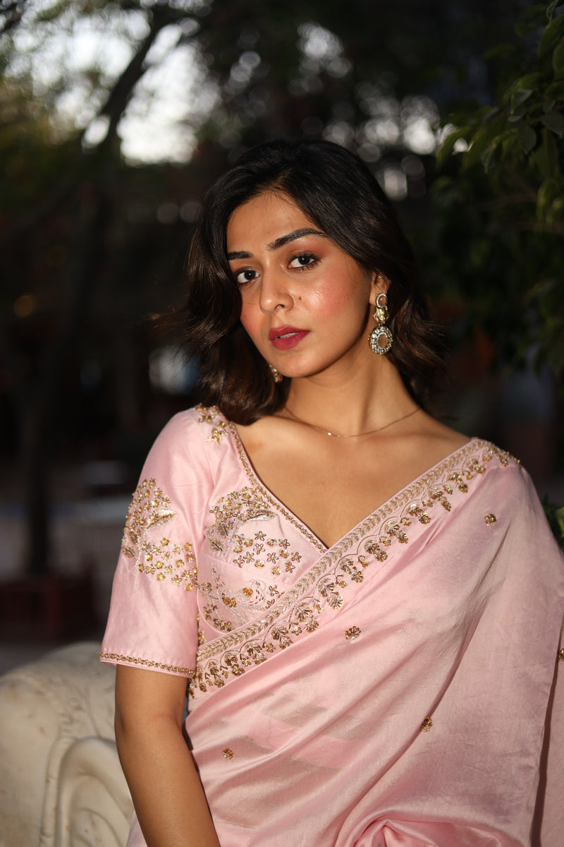 Blush Pink TATWA Heritage saree