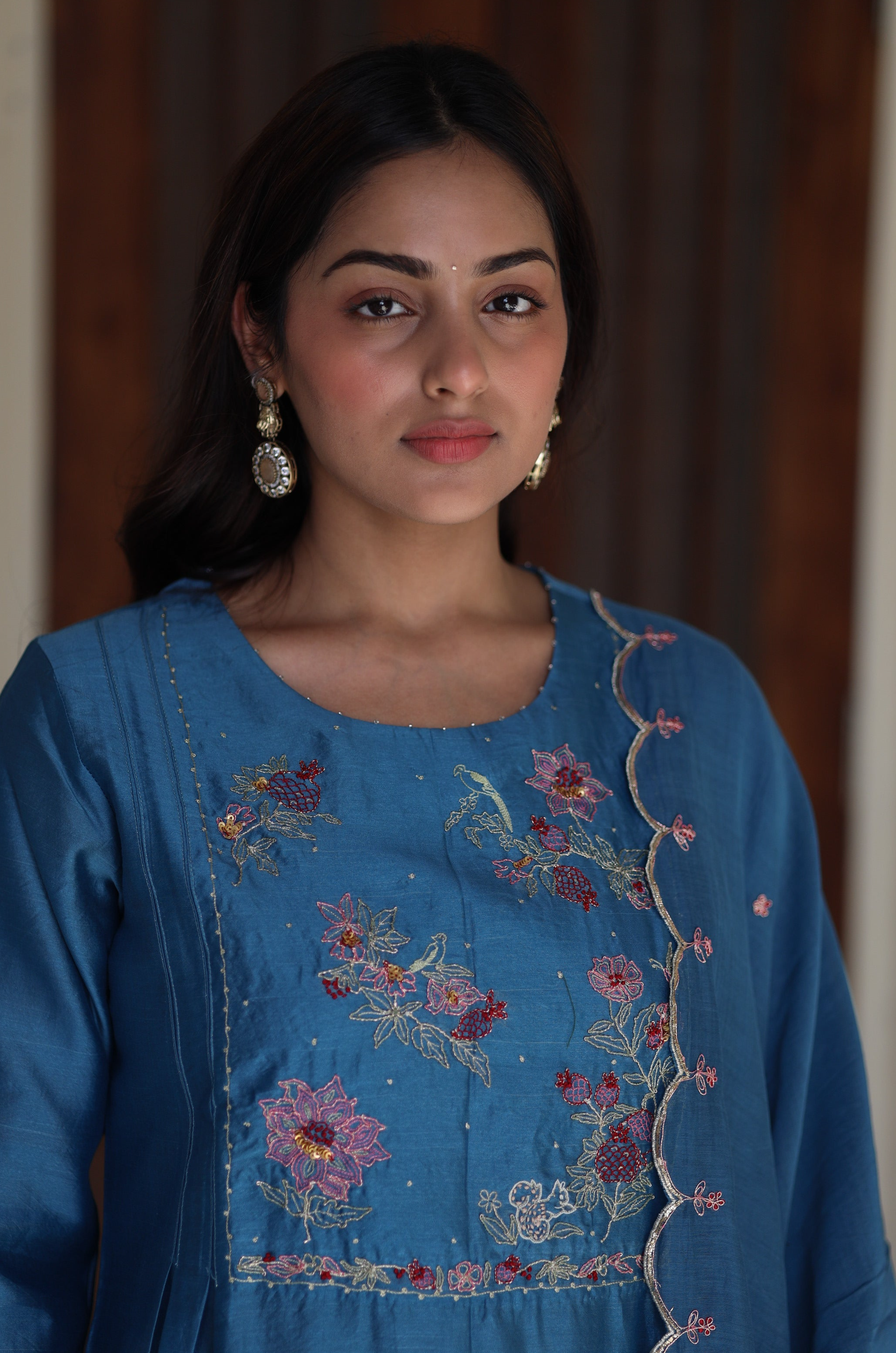 Prussian blue Dream garden Suit Set