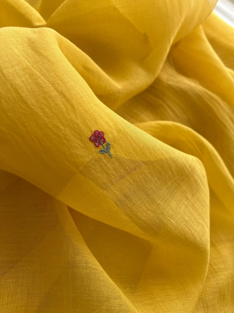 Mustard buti dupatta