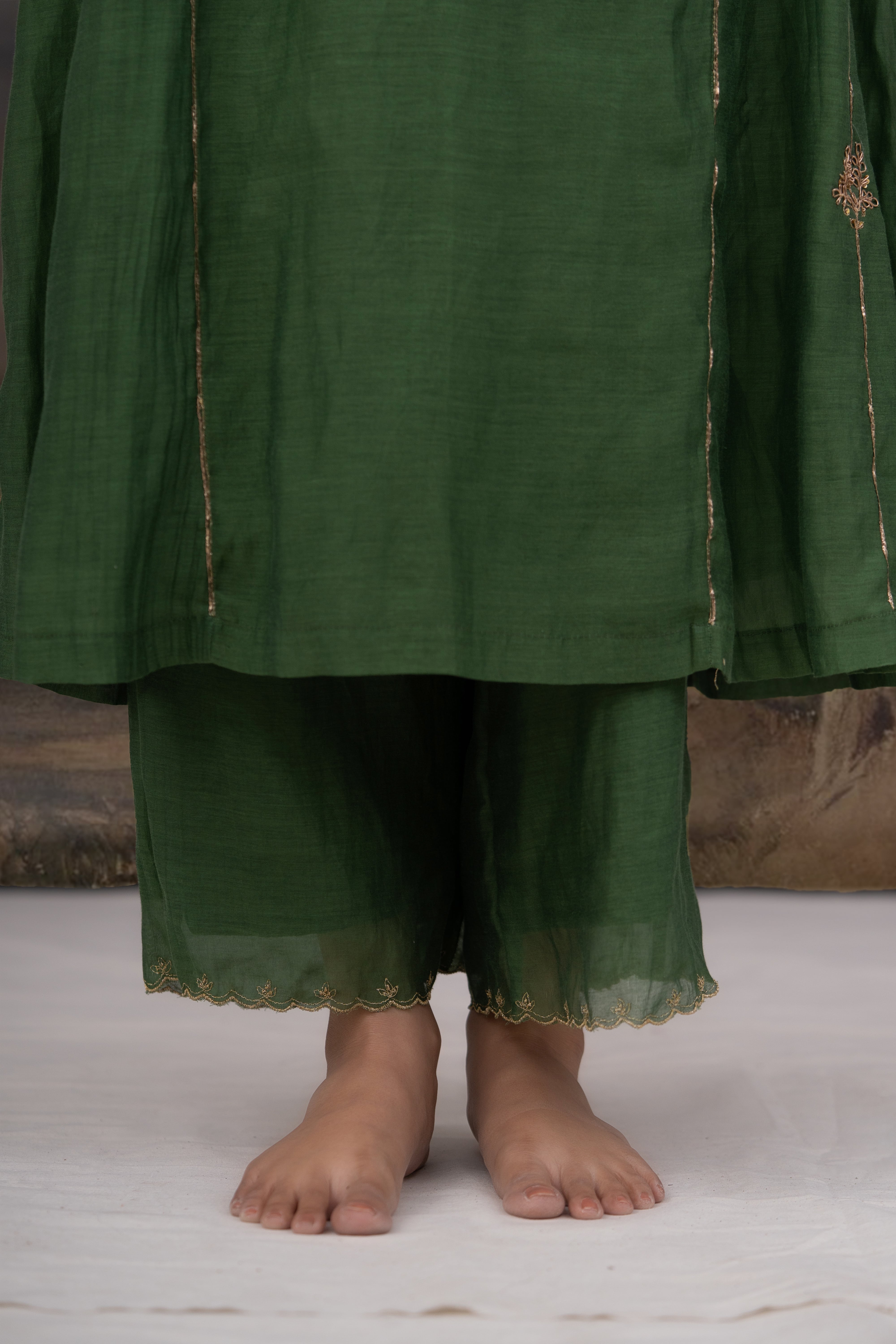 Green ambiya Dress set