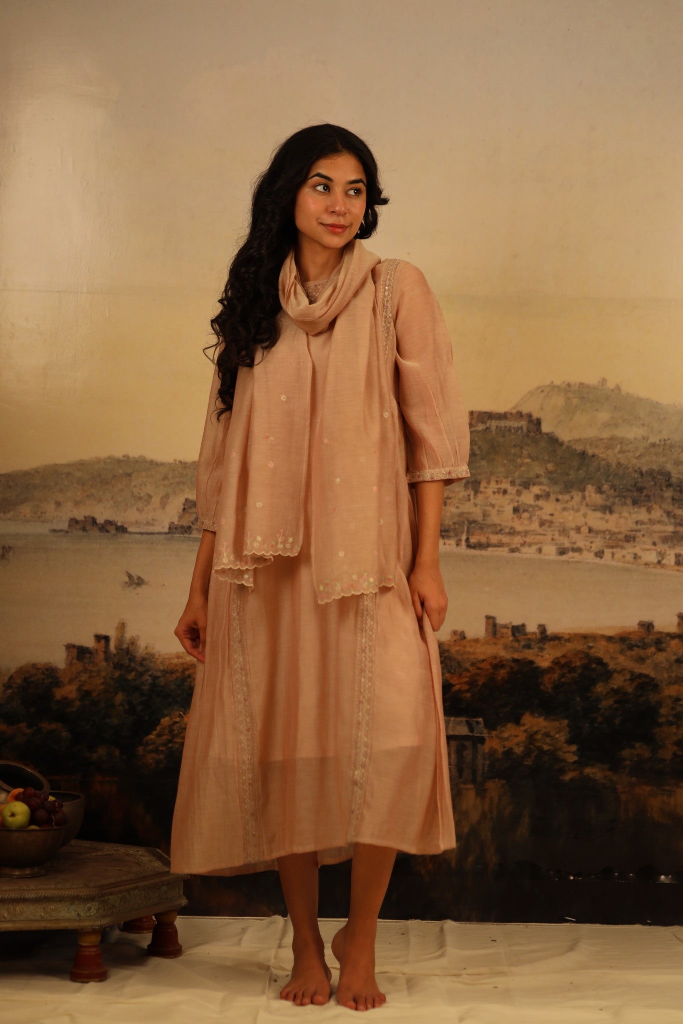 chiku maku dress with scarf