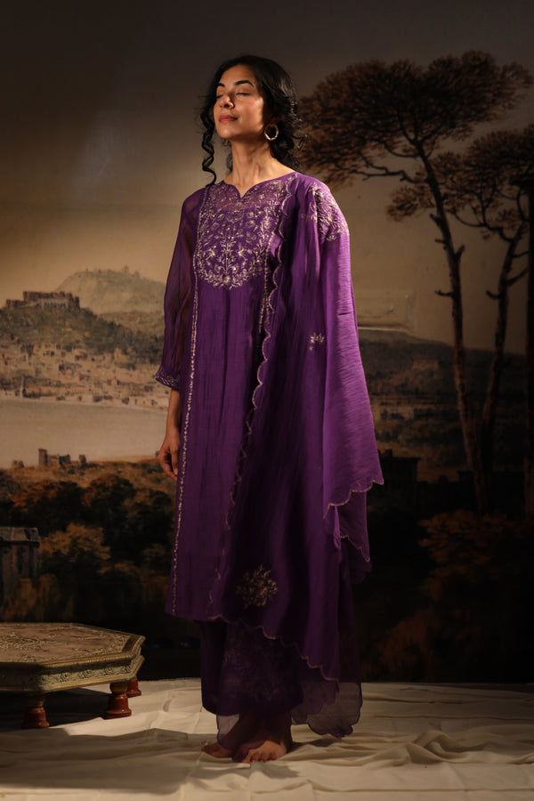 Purple midnight dupatta