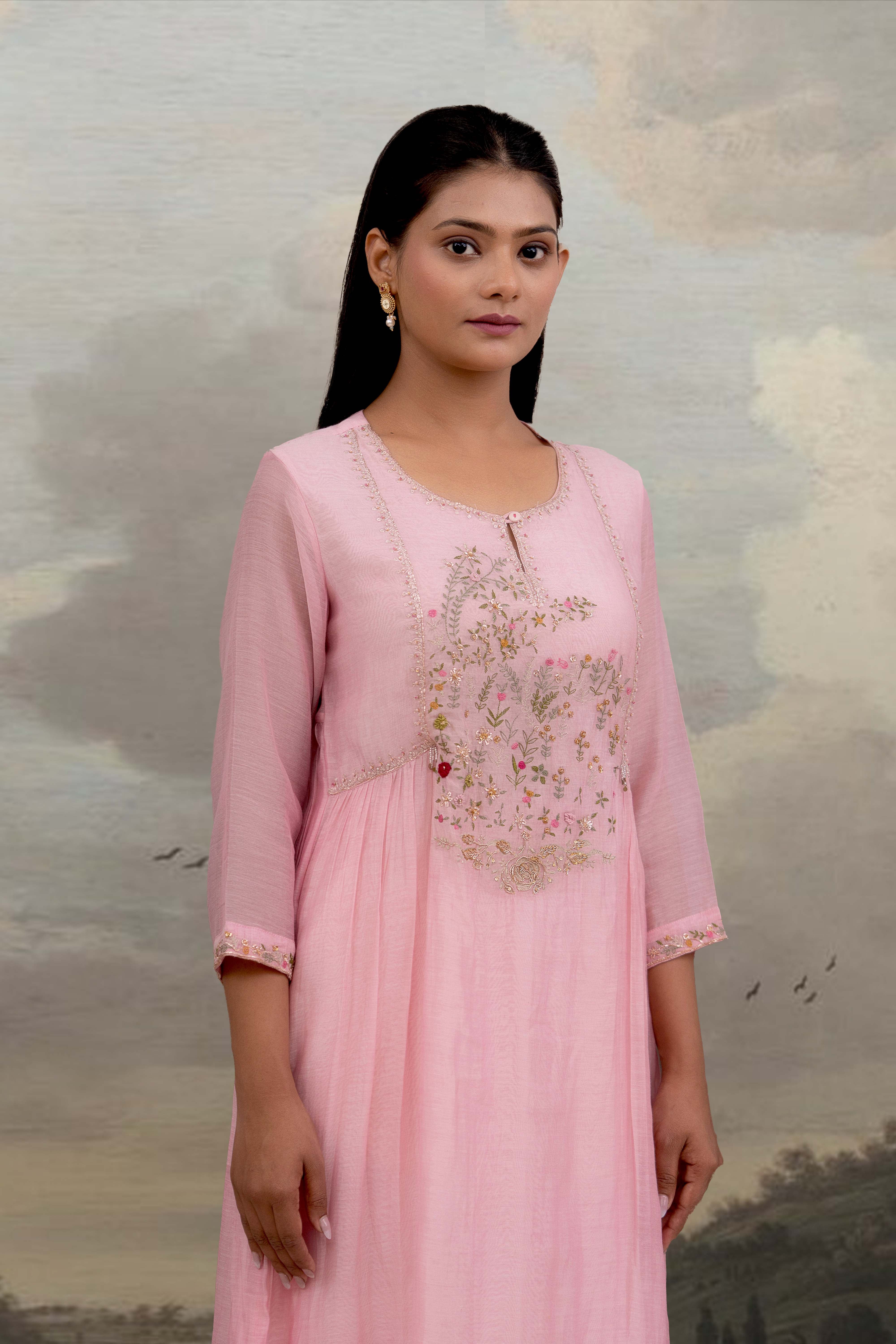 Blush Pink Falling Star Suit Set