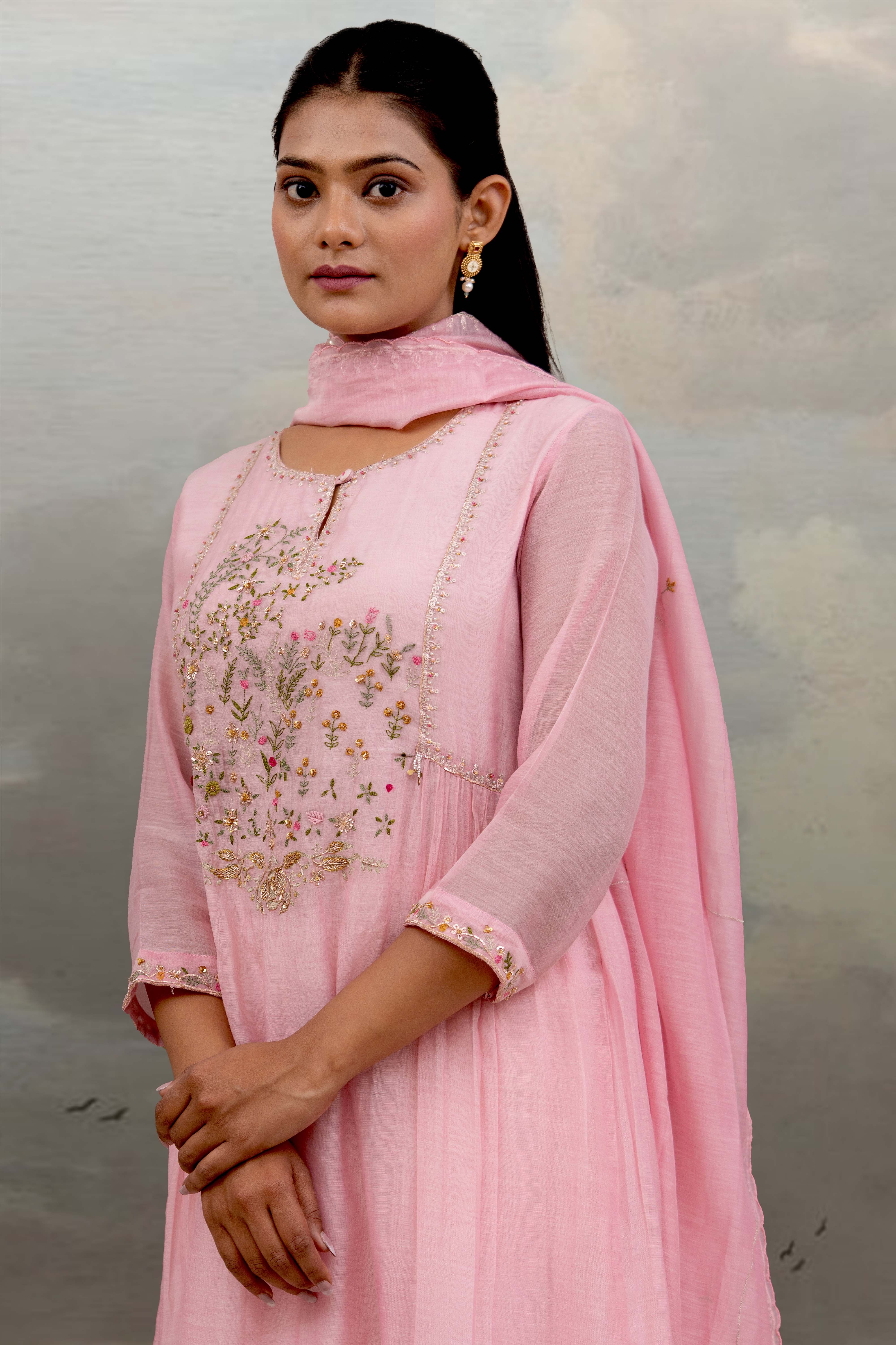 Blush Pink Falling Star Suit Set