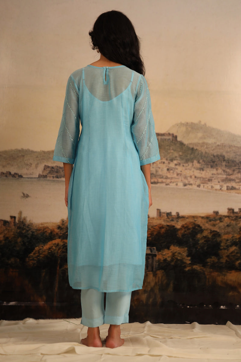 Jodhpur Blue kurta and pant set