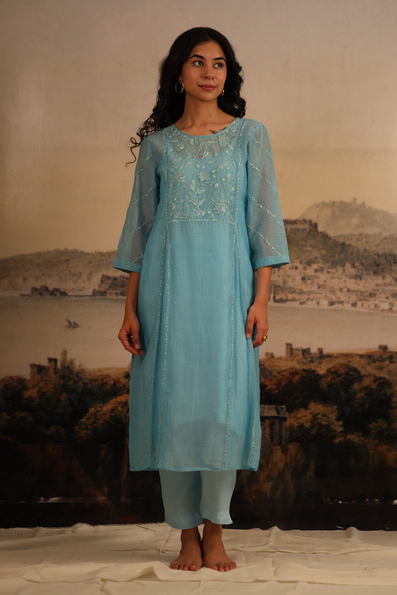 Jodhpur Blue kurta and pant set