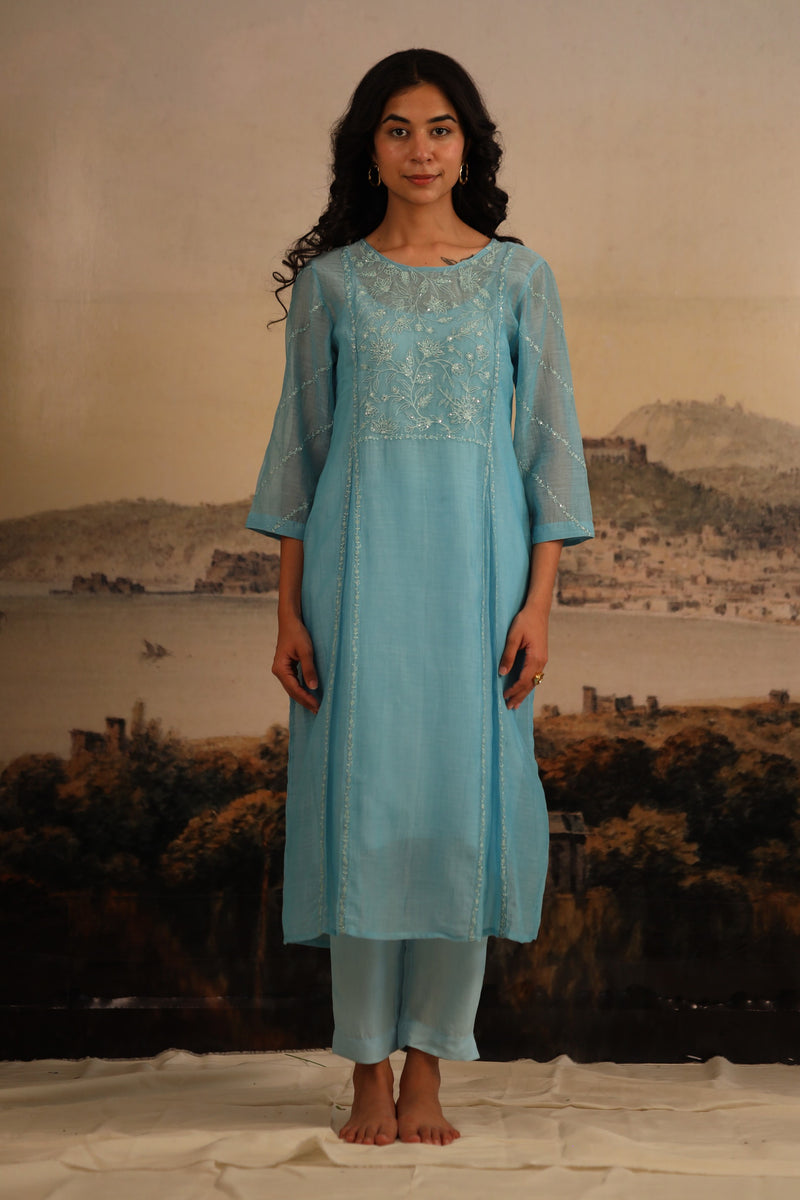 Jodhpur Blue kurta and pant set