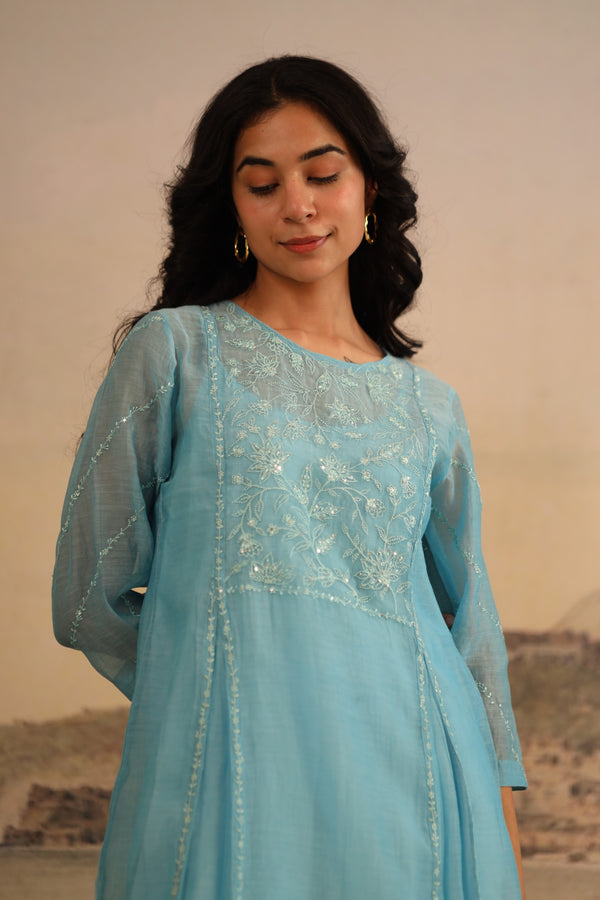 Jodhpur Blue kurta and pant set