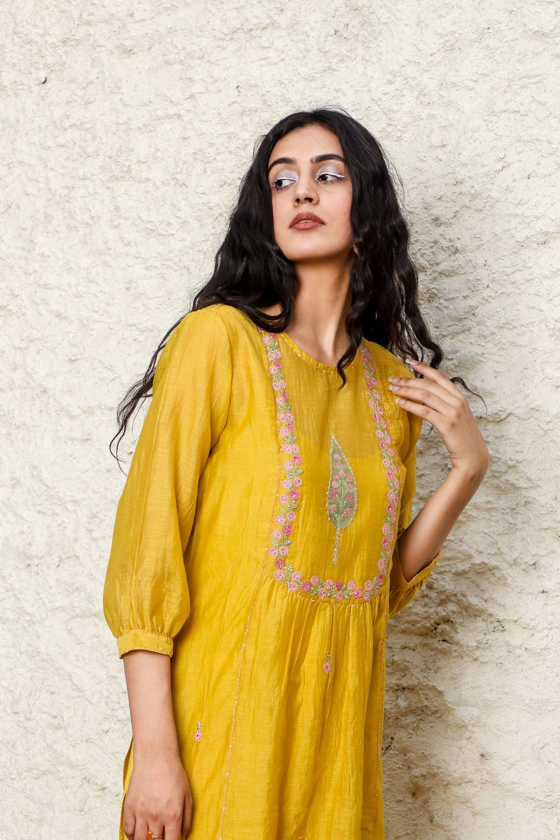 Mustard cyprus kurta set