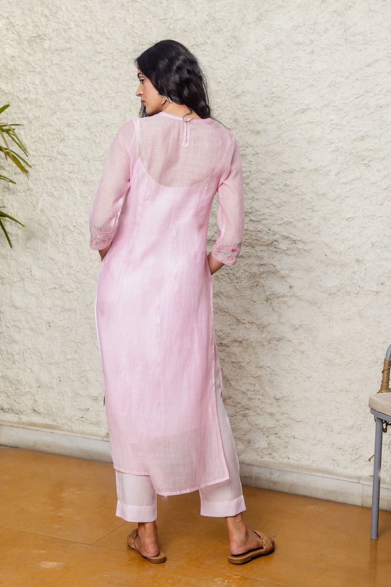 Blush Pink marine life Kurta set