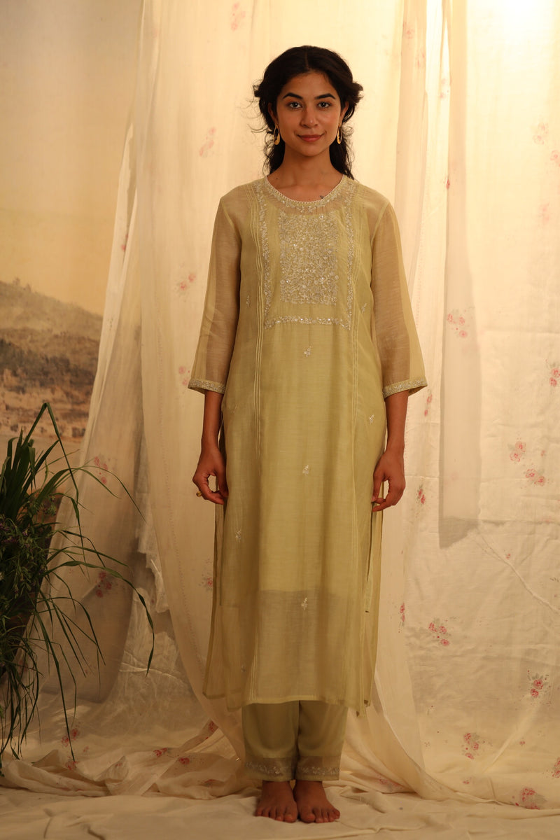 Sage Green Tonal kurta set