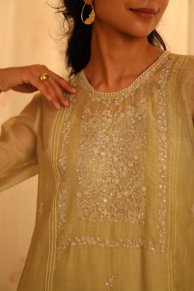 Sage Green Tonal kurta set