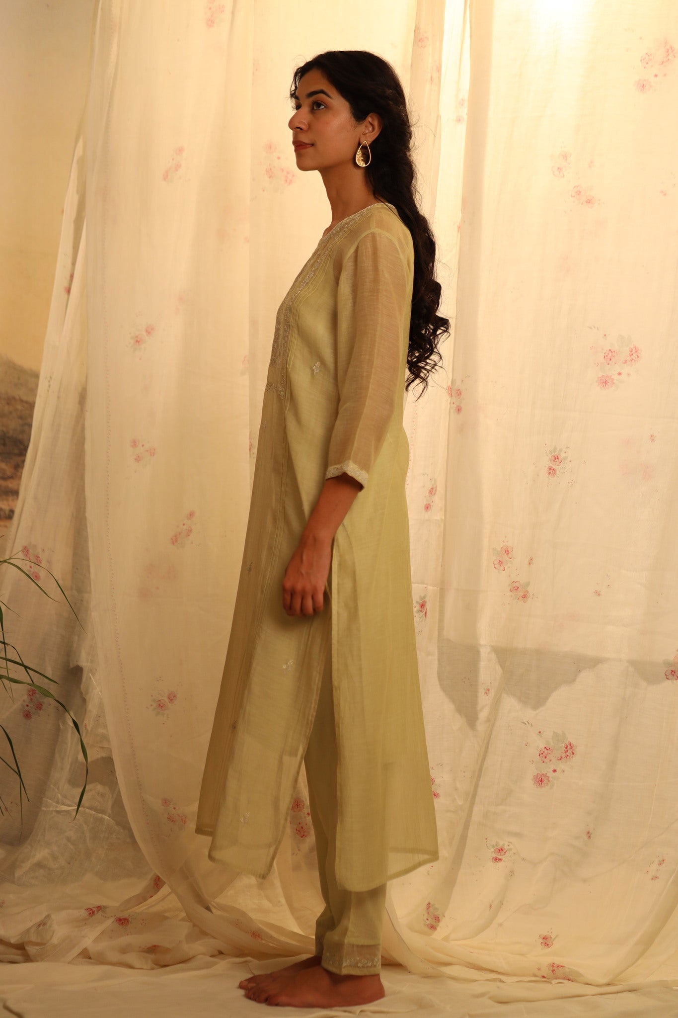 Sage Green Tonal kurta set