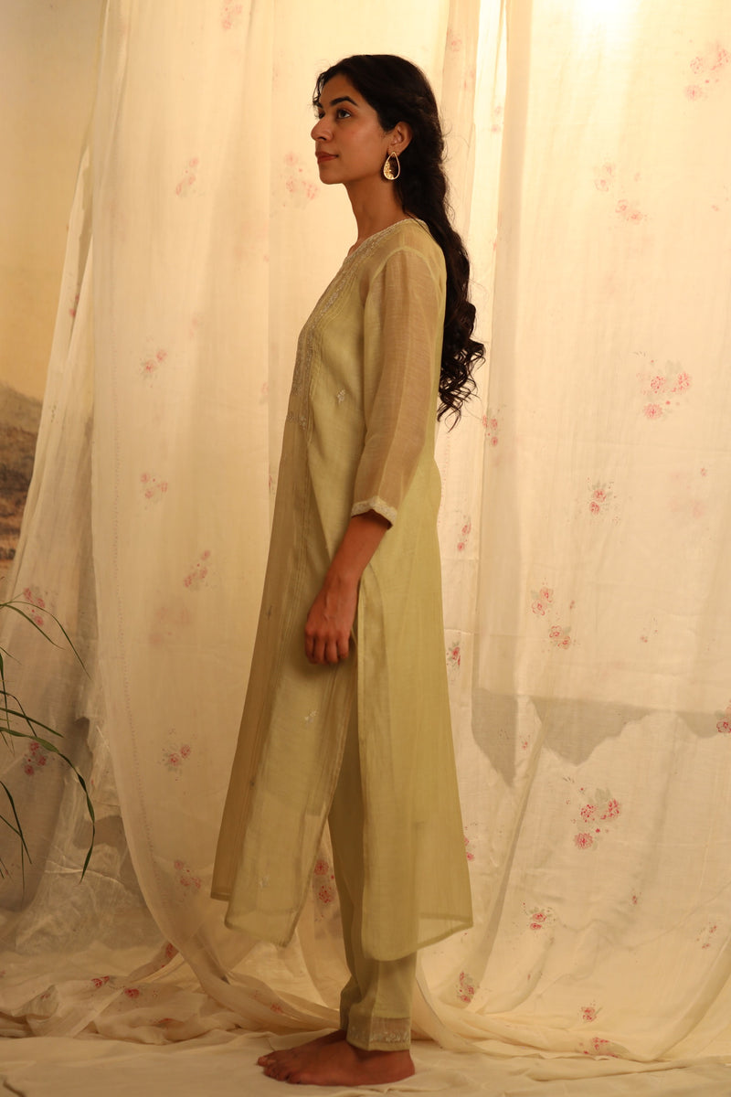 Sage Green Tonal kurta set