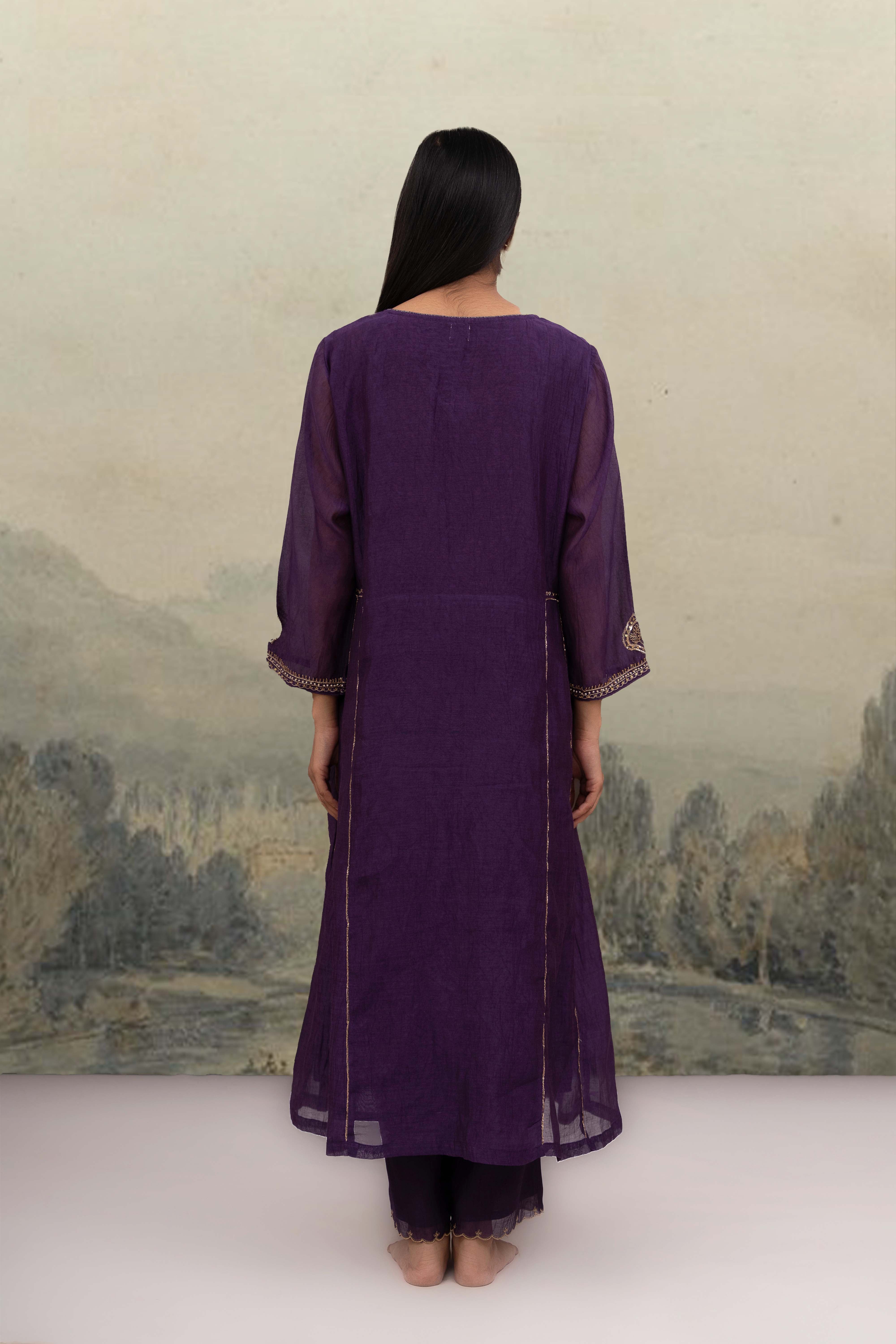 Purple ambiya suit set