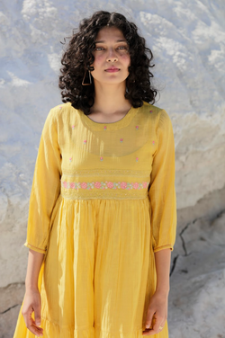 Mustard Tiered Dress