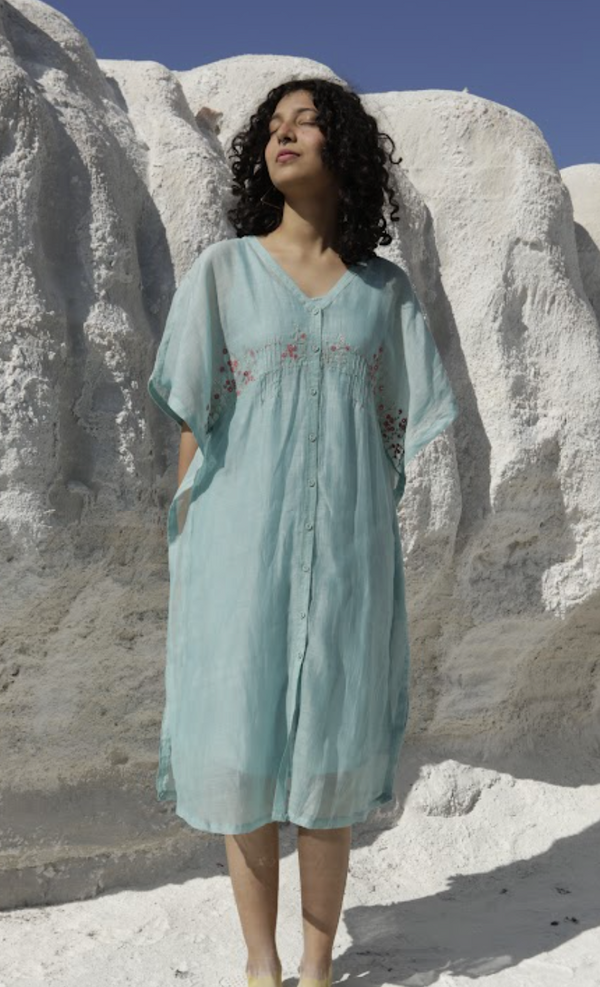 Teal Blue Kaftan