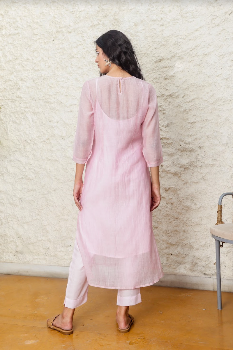 Blush Pink cyprus Kurta set