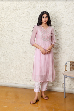 Blush Pink yoke jaal